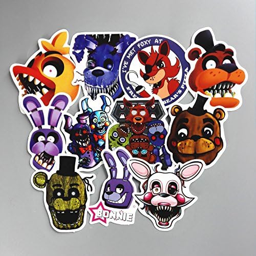 ROHSCE 2018 11Pcs/lot Hot Five Nights At Freddy Decal Sticker For Bicycle Car Notebook Laptop Backpack Waterproof Stickers Toy