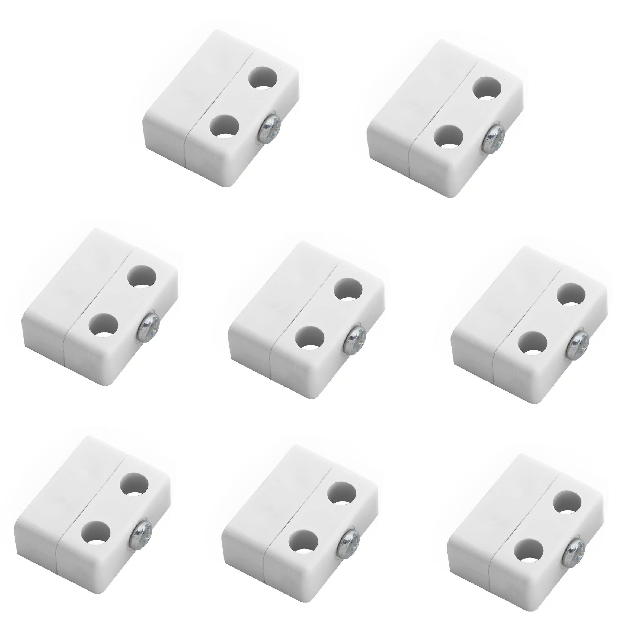 TERF® Heavy Duty Knockdown Fitting White Wood & Furniture Jointing Connector for Cupboard Kitchen Cabinet Wardrobe Bookcase Drawer and Multi Purpose use in Furniture - Pack of 8
