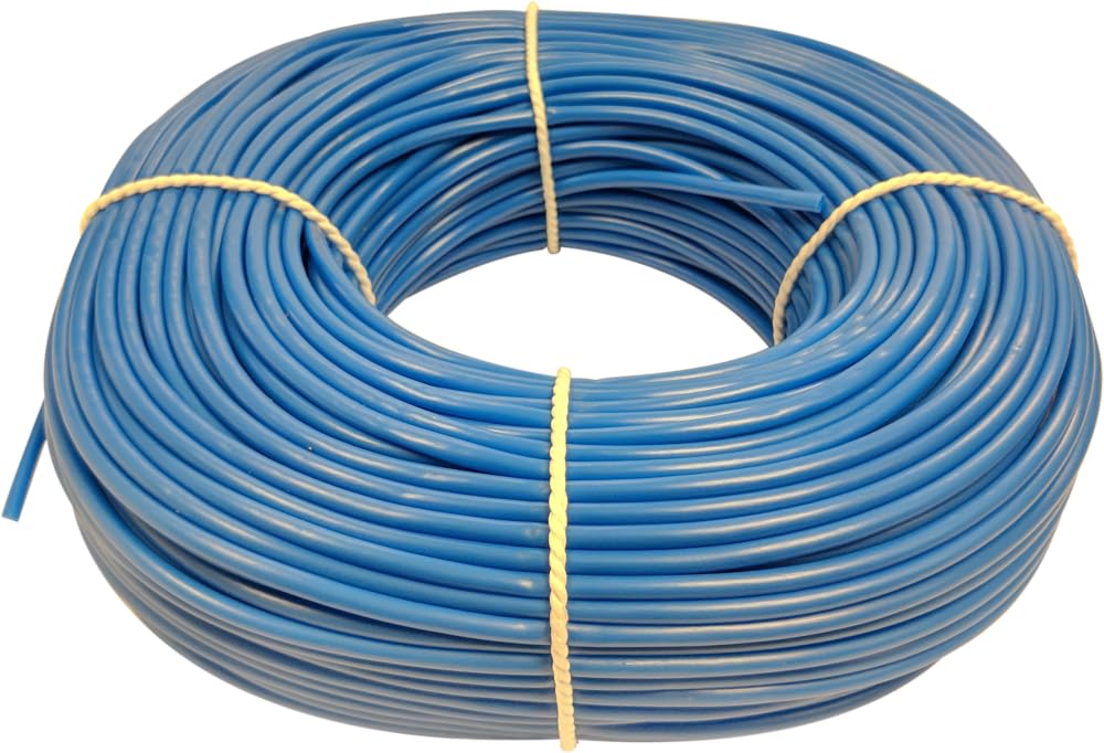 Your1shopuk 3mm Blue PVC Sleeving, 100m, BS2848-3, RoHS3 Compliant, Insulation Resistance 10 Ohms/cm, Easy Earth Identification, Tough & Flexible PVC, Electronic Wire Sleeving