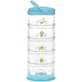 Innobaby Packin' Smart Stackable and Portable Storage System for Formula, Baby Snacks and More. 5 Stackable Cups in Blueberry Sorbet. BPA Free.