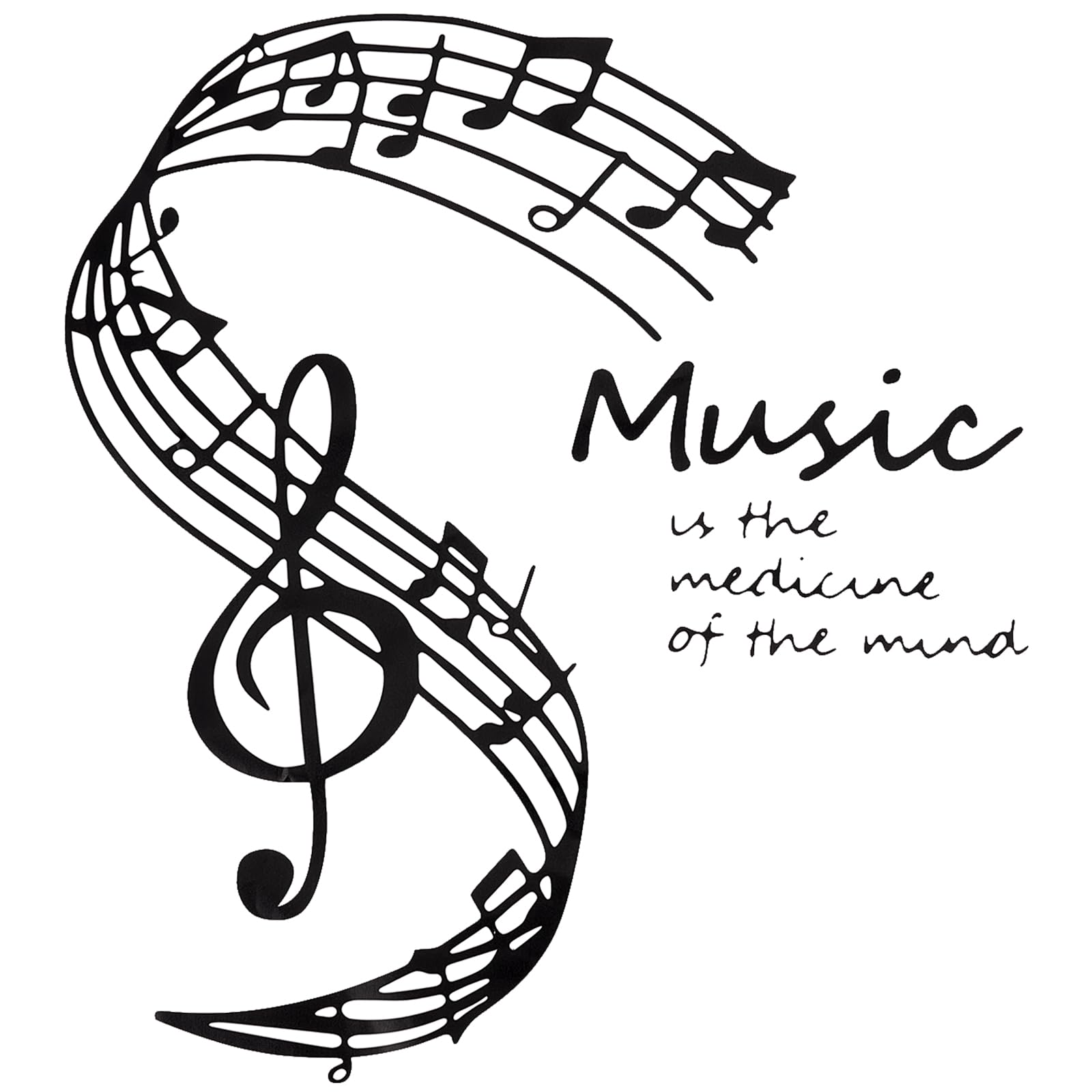 CREATCABIN Music Notes Wall Stickers Wall Decor Vinyl Wall Decal Music Wall Art Black Mural Wallpaper Aesthetic Stickers Decor Peel Stick for Home Studio Classroom School Decorations 12.79x11.41Inch