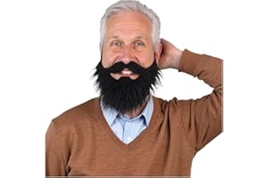 Honcloud Fake Beard with Adjustable Band, Fits Costume Matching for Halloween Parties
