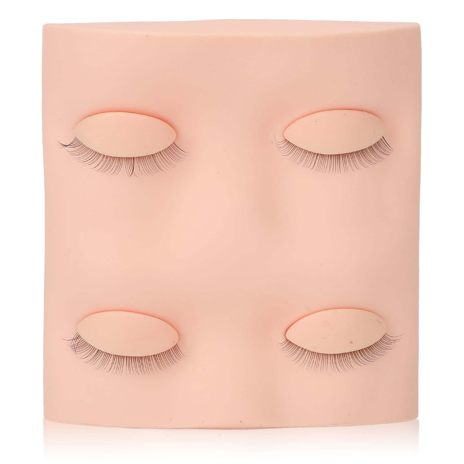 Agatige Eyelashes Extension Mannequin Head, Lash Silicone Training Mannequin Head with Removable Eyelids Makeup Practice Face for Makeup Training (Pink)