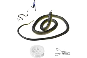 ANABIUP Fake Snake, Rubber Snake Prank with String and Clip, Realistic Rubber Snake Prank for Playing Jokes