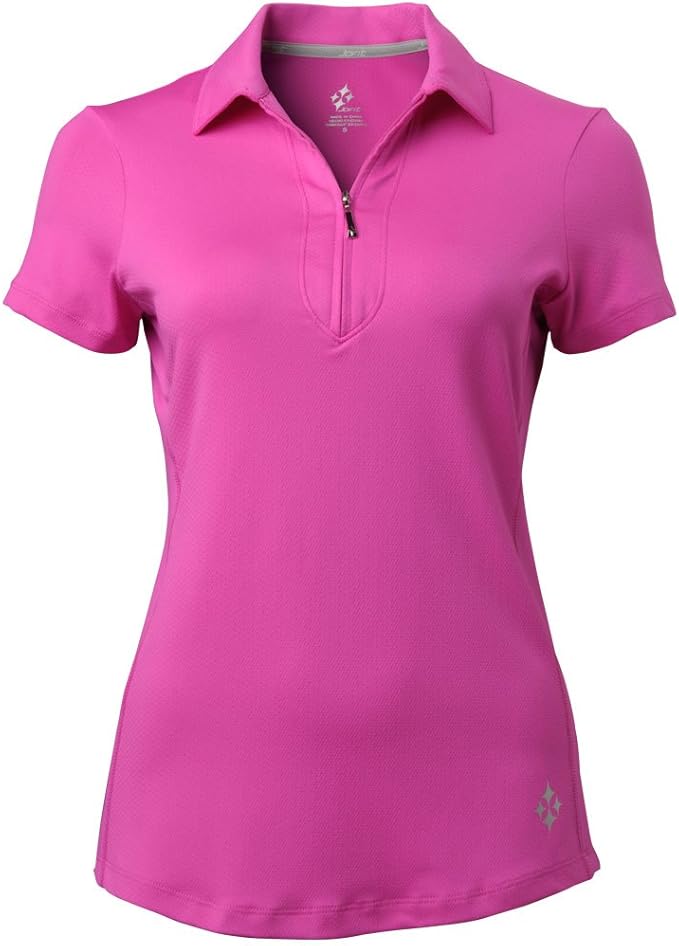 Jofit Women's Fusion Polo Shirt, Jo Pink, XLarge Golf Shirts Clothing