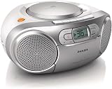 Philips AZ127 Portable CD Player with Radio Cassette Dynamic Bass Silver view 2