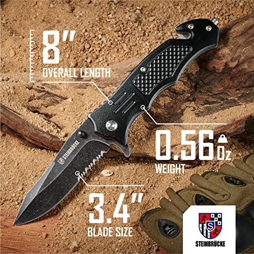 Steinbrucke Tactical Knife Pocket Knife Folding Stainless Steel