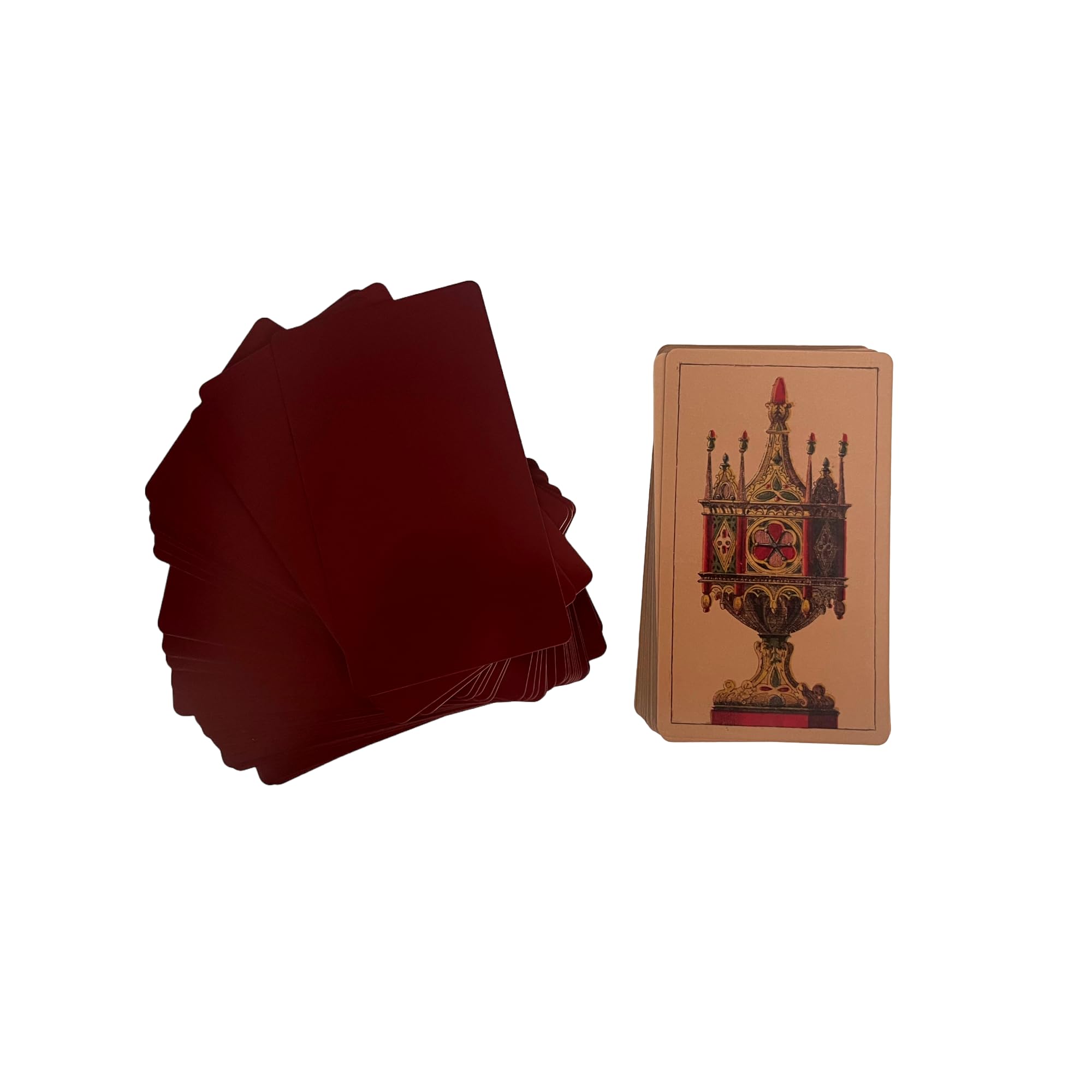 Vieux Monde Express Tarot Della Rocca & Guide | Made in USA | Tarot Milanese | for Divination | 78 Cards | Full Size