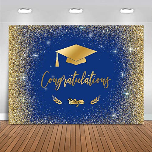 Mocsicka Blue Gold Graduation Decorations