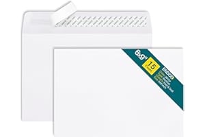6x9 Open-Side Envelopes - 15 Pack - White, Self-Seal, Peel & Seal Closure - 28 lb Paper - Plain - Business & Personal Use