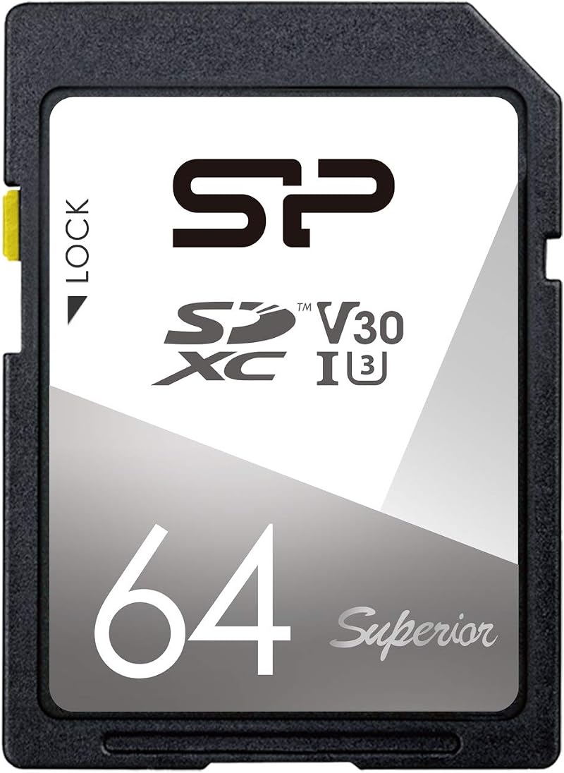 SP Silicon Power 64GB SDXC UHS-I U3 V30 Superior Memory Card
