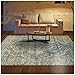SUPERIOR Indoor Area Rug with Jute Backing, Soft Vintage Floor Decor for Hallway, Entryway, Living/Dining Room, Kitchen, Bedroom, Office, Moroccan Aesthetic, Salford Collection - 2ft x 3ft, Blue-beige