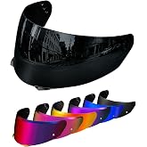 PSLER Shatterproof Motorcycle Helmet Visor for i90 i91 HJ-33,Dark Black | Impact-Resistant ,UV400 Protection, Motorcycle Tinted Face Shield for i90 HJ-33,Visor Replacement