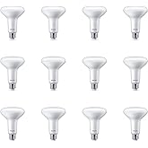 PHILIPS LED 65W BR30 12-Pack Basic LED Soft White (2700K) 650 Lumen (7.2W = 65W) Dimmable Frosted Flicker-Free Light Bulbs
