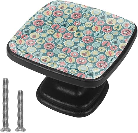 Amazon.de: 4 Stück 30 mm Weihnachtswünsche Kreise Muster Schrankknöpfe