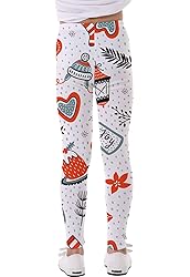 Timemory Girls Christmas Chic Leggings 3D Print