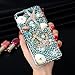 iPhone 6S Plus Case,iPhone 6 Plus Case (5.5 Inch) - Mavis's Diary 3D Handmade Blue Ocean Series Bling Diamonds Crystal Golden Anchor Starfish Shells Design [Full Edge Protection] Clear Hard PC Cover