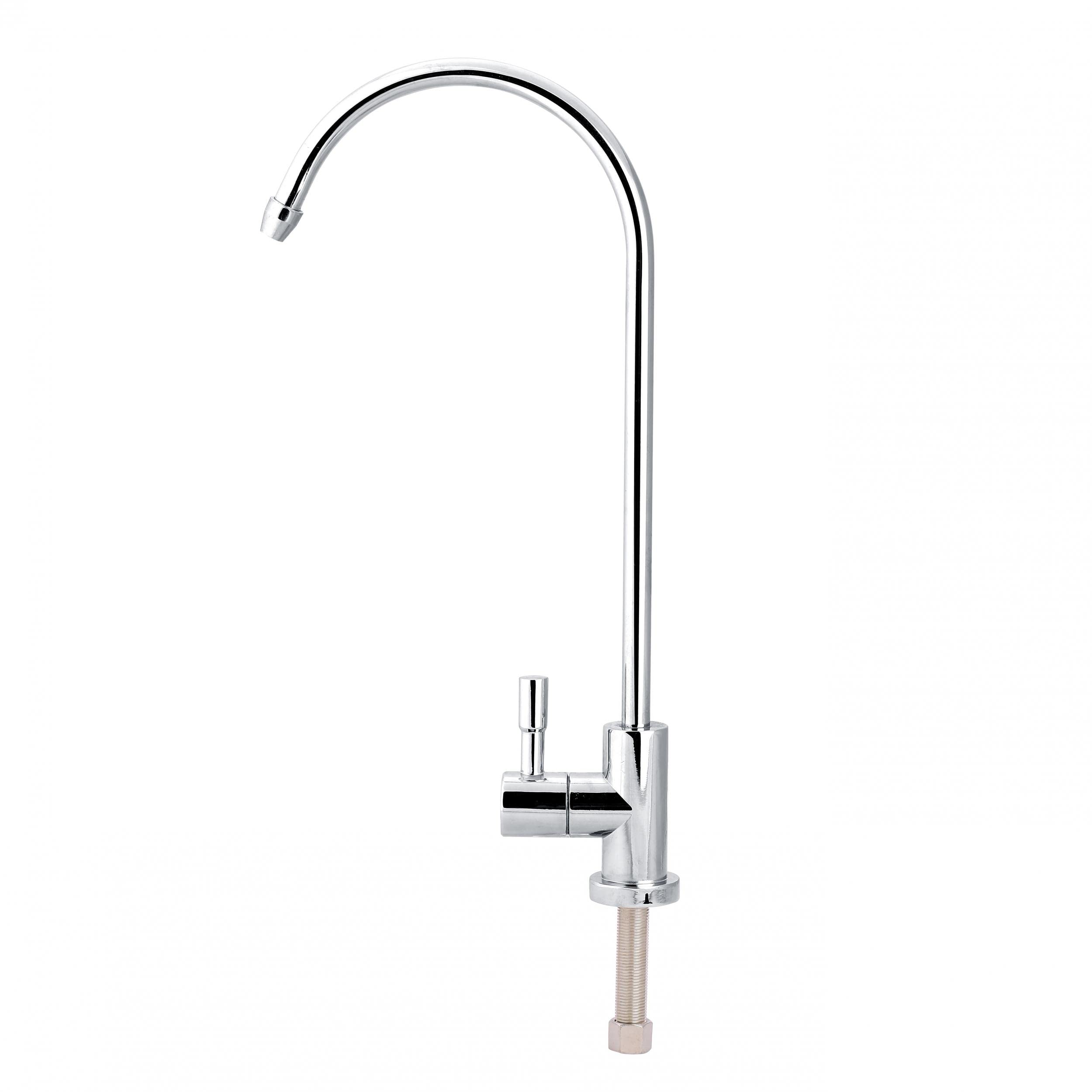 YUMILI Kitchen Faucet Tap,Kitchen Faucet Stainless Steel and 1/4 Inch Single Lever Sink Faucet,360° Swivel High Arc Mixer Tap for Kitchen Sink,Reverse Osmosis Counter Drinking Water Filter