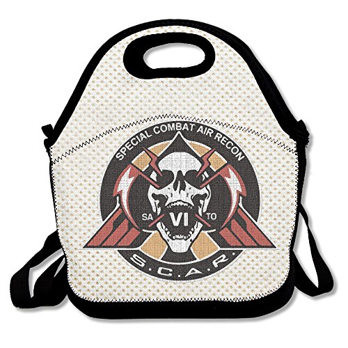 Copdsa Special Combat Air Recon Insulated Personalized Tote Lunch Food Bag Black