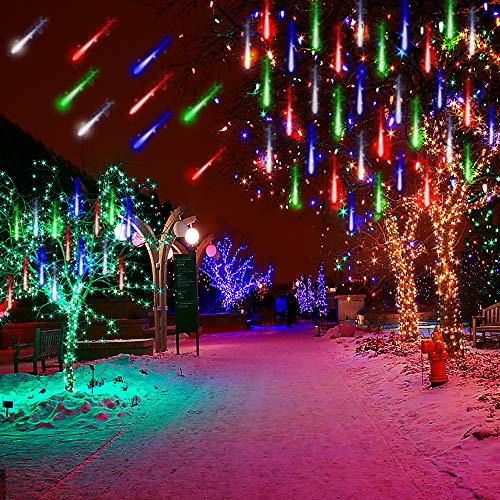 Kwaiffeo Meteor Shower Lights Falling Rain Lights, Christmas Lights