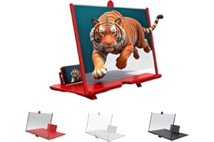 Screen Magnifier Version, 2026 New 3D HD Screen Magnifier for Cell Phone with Foldable Stand, Display Magnifier for Videos, M