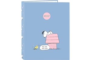 SNOOPY 4 Ring Binder Ideal for Children of Different Ages Comfortable and Versatile Quality and Resilience 26.5 x 33 cm