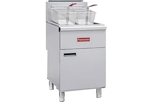 CHUMART Commercial Gas Floor Fryer with 2 Baskets, 150000 BTU Propane Fryer - Only Commercial Use, 5 Heating Tubes, 80 lb Capacity Deep Fryer for Restaurants, Fast Food, Food Trucks