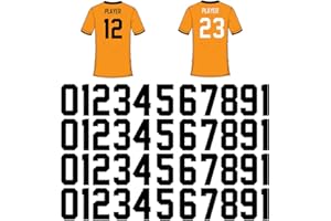 44 Pieces 8 Inch Iron on Transfers Numbers T-Shirt Heat Transfer 0 to 9 Jersey Number for Sports T-Shirt Jersey (44 Pcs Black