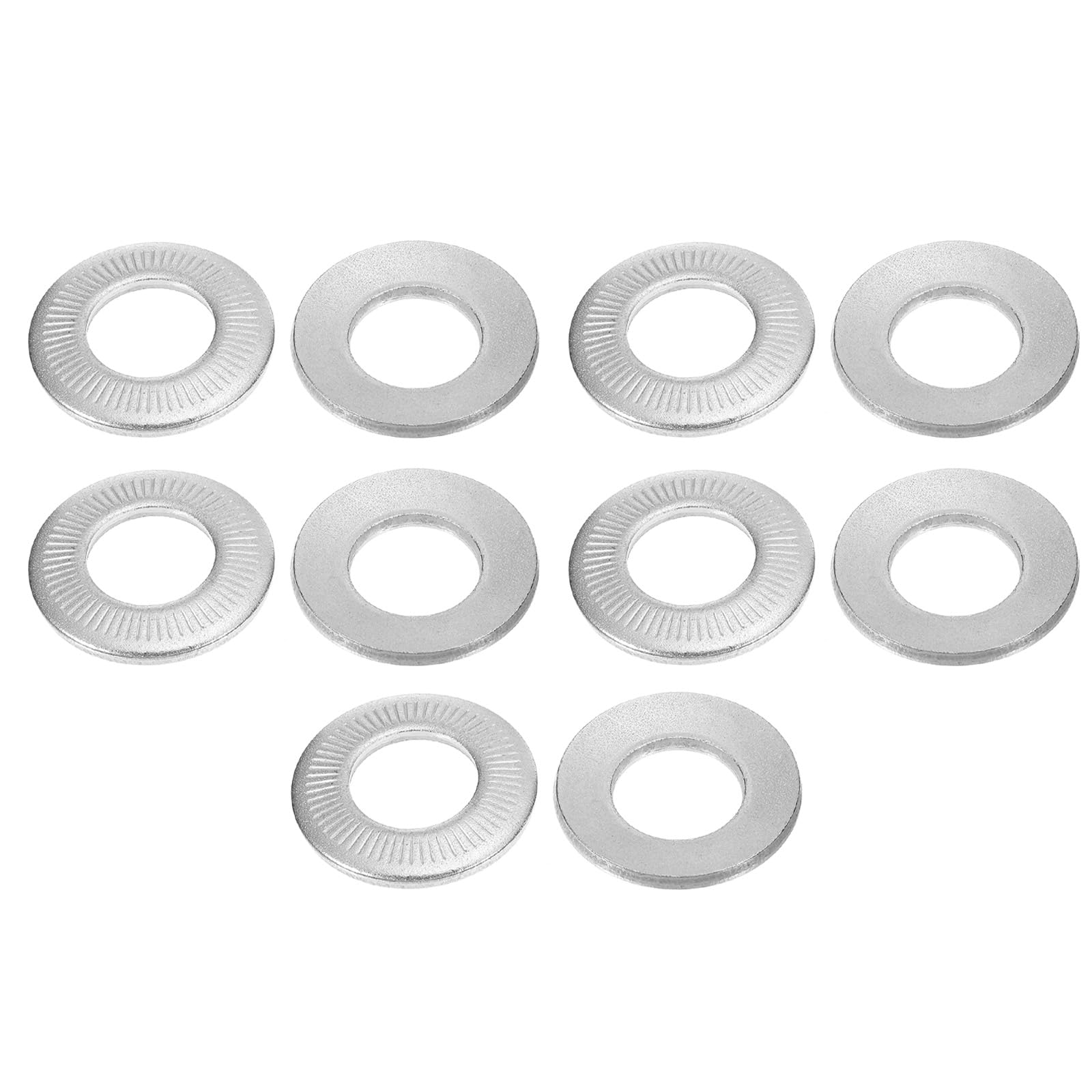 PATIKIL 304 Stainless Steel Flat Washers, 10 Pack M20x40mm Belleville Spring Disc Washer Conical Knurled Metric Gasket for Automotive Industrial Construction
