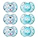 Tommee Tippee Closer to Nature Fun Style Orthodontic Baby Soothie Pacifier, 0-6 Months - Boy, 6 Pack