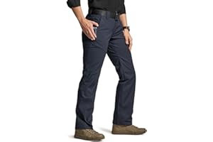 CQR Women's Flex Stretch Tactical Pants, Outdoor Hiking Pants with Pockets, Water Resistant Ripstop Work Pants