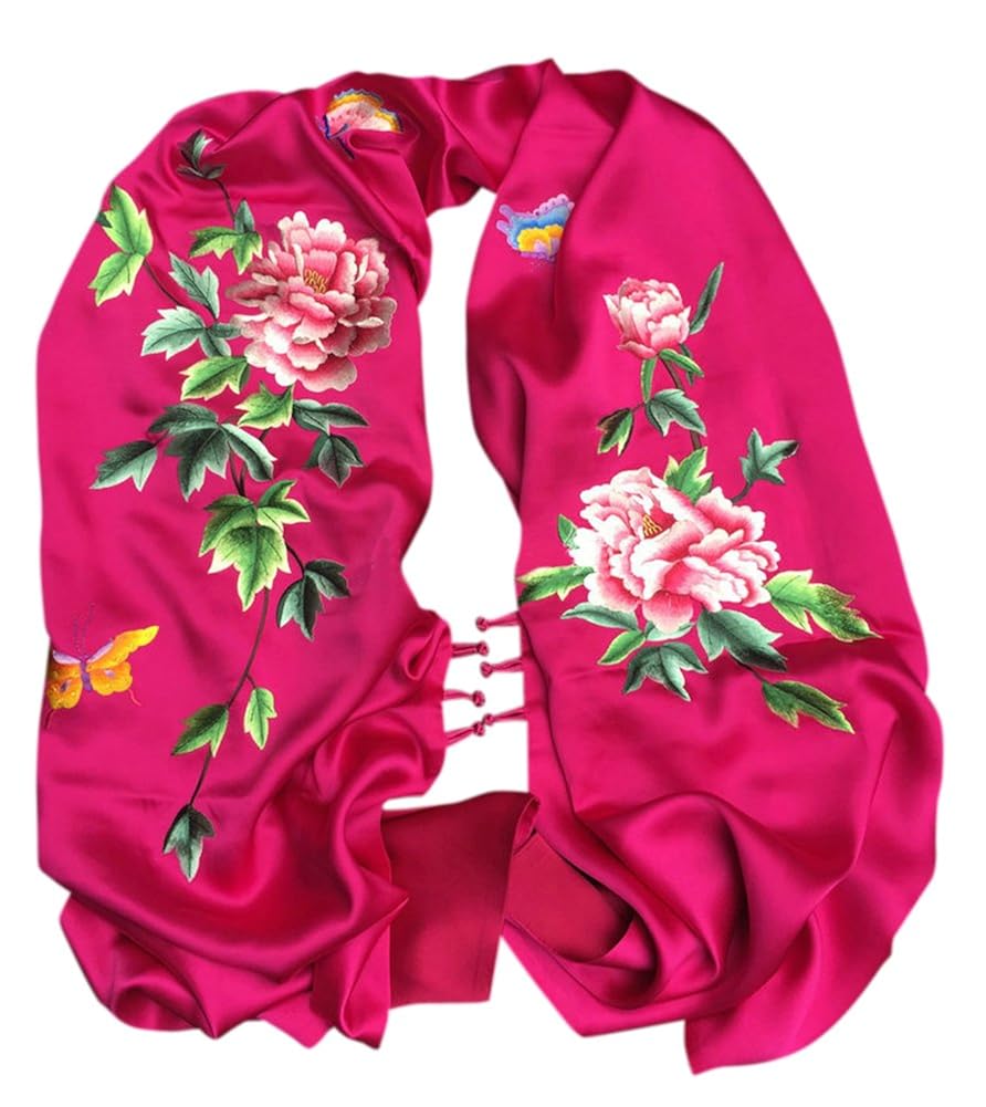 Premium Fine Natural Suzhou Silk Scarf 100 Hand Sewn Chinese