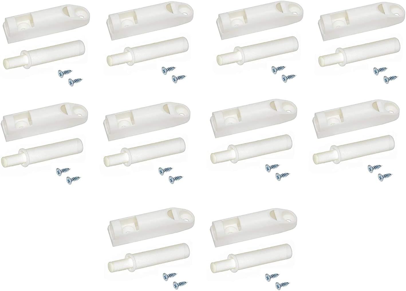 FURNICA 10x Soft Close Cabinet Door Damper + Adapter (White)
