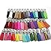 41 pcs of Mix Colors Leather Tassel with Silver White Caps Cell Phone Straps/DIY Charms