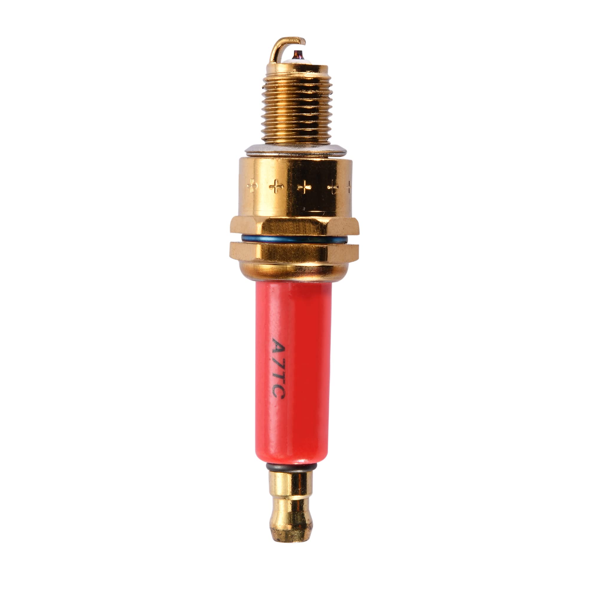 GOOFIT A7TC Spark Plug Red LIU.M.W Ignition Plug Replacement For ATV Motor Scooter