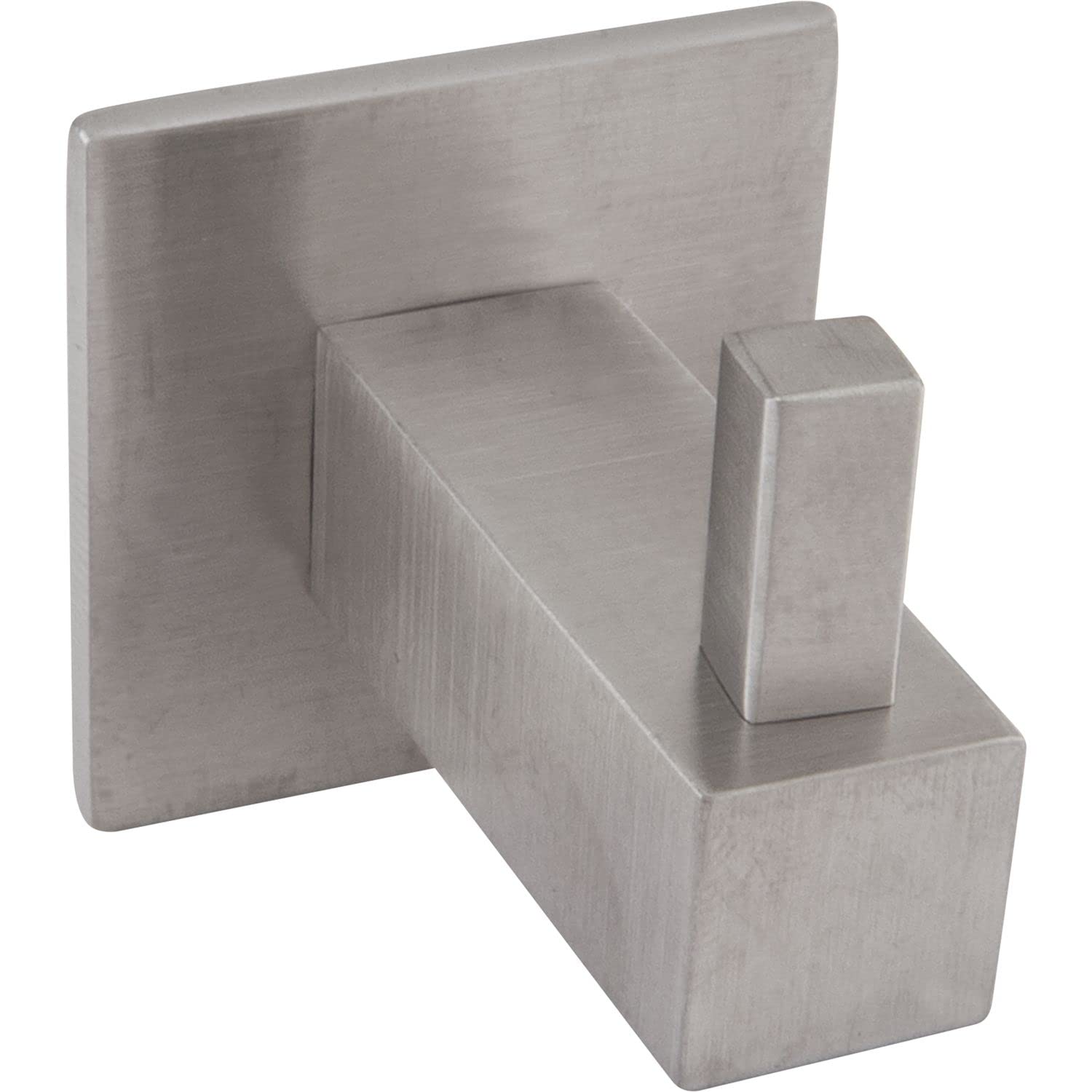 OPO MH.308041.20 Technik-Team Tikal Coat Hook with Plate 35 x 35 mm Height 39 mm Depth 41 mm Brushed Stainless Steel Silver