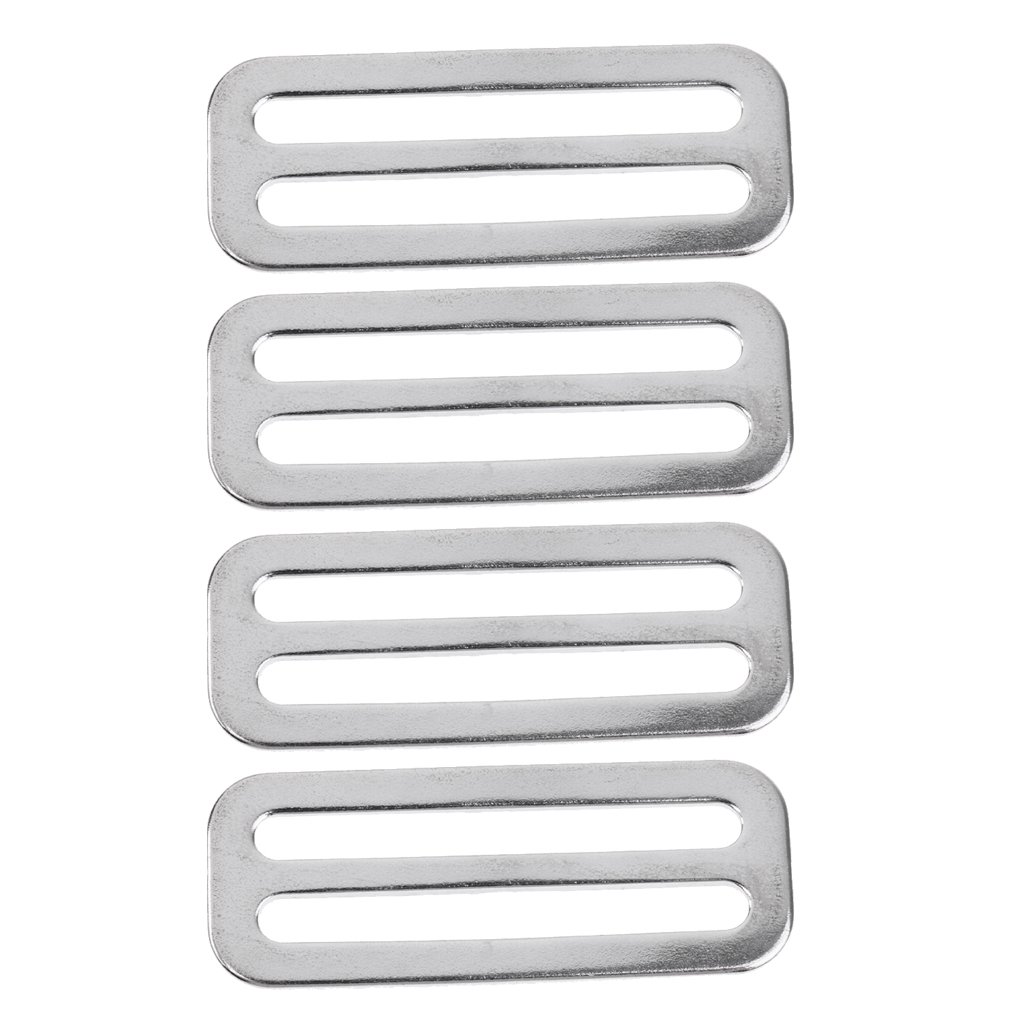 4pcs Stainless Steel TriSlide Buckles Keeper For 2 bing/Harness/Diving Diving & Snorkeling