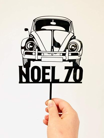 Decoration Pour Gateau D Anniversaire Volkswagen Coccinelle Personnalisable Nom Et Age Volkswagen Beetle Amazon Fr Cuisine Maison