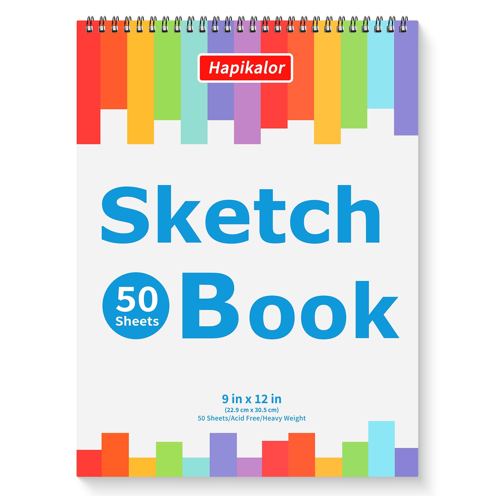 Photo 1 of 9" x 12" Sketch Book for Kids Adults, 1-Pack 50 Sheets Spiral Bound Art Sketchbook, Acid Free Artist Drawing Paper Pad for Beginners Artists, Kids Travel Essentials, Gifts for 6-14 Year Old Girl