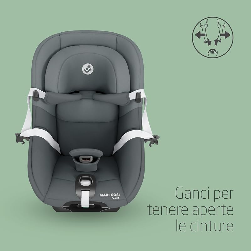Pearl S i-Size, Seggiolino Auto Bambini, 61–105cm, Tonal Graphite