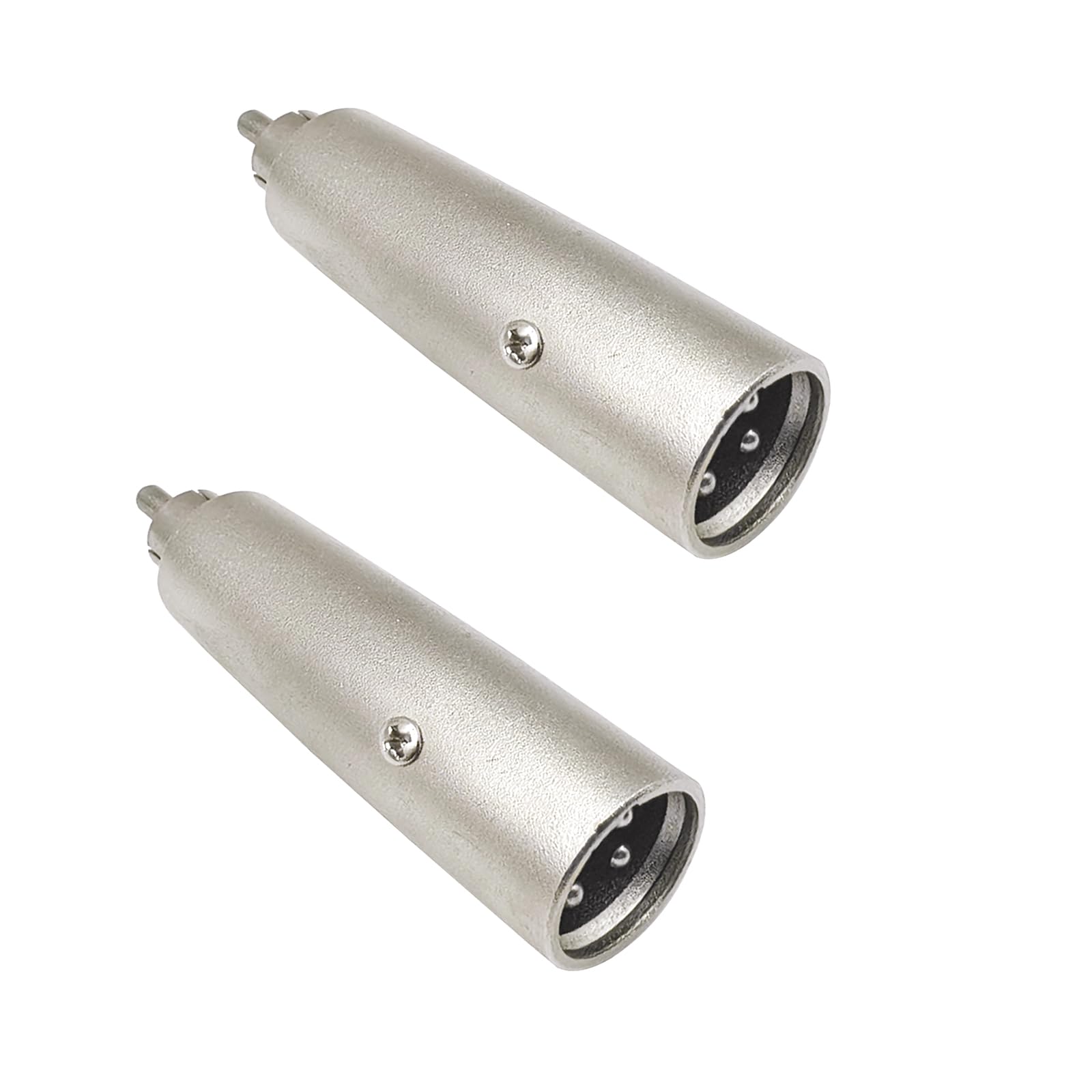 iYueMps XLR to RCA Adapter, RCA Male to XLR Male Connector Professional Metal Construction Jack Plug Converter(2 x RCA Male to XLR Male)