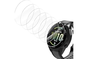 Hianjoo 6 Pieces Screen Protector Compatible with Garmin Forerunner 165/165 Music, Premium 9H Tempered Glass Film Glass Films