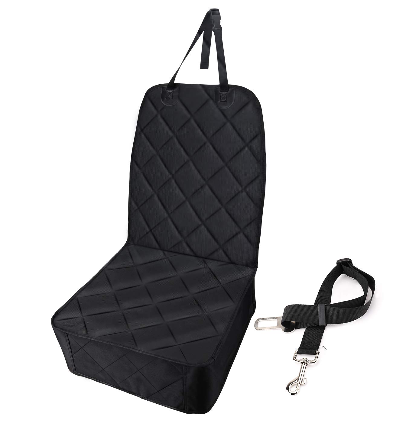 morpilot 2 in1 Hund Autositzbezug, Wasserdicht Hundedecke verstellbar Vorne Autositzabdeckung, Pet Reise Hängematte mit Nonslip Gummi Vordersitz Schutz für alle Arten von Fahrzeugen Autos