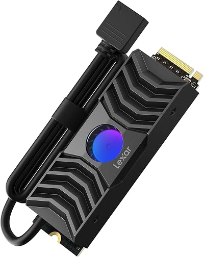 Lexar NM1090 1TB PCIe 5.0 NVMe SSD M.2 2280 with Heatsink RGB USB