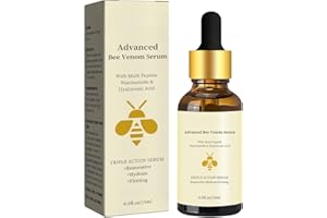 Advanced Bee Venom Serum with Multi Peptide, Face Serum to Help Refine Fine Lines & Wrinkles, Hydrating facial essence-0.5fl 