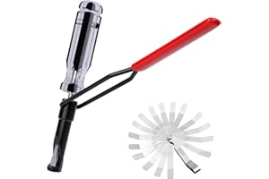 Forccord Valve Adjustment Tool for 10mm Jam Nut with Angled Feeler Gauge, Valve Lash Adjustment Tool, Slotted Valve Adjusting Stud for Honda/Nissan/Toyota/Japanese Auto Vehicle Engines Accessories