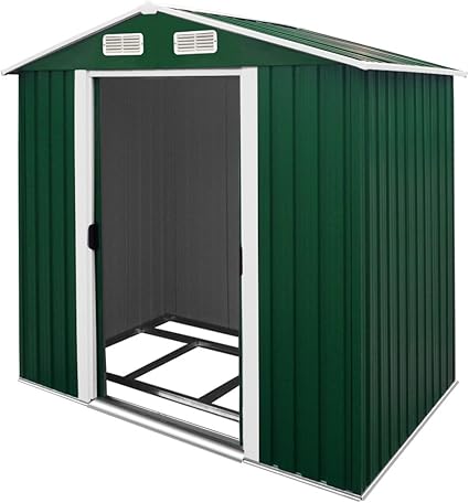Geratehaus Metall Verzinkt 4 22m Inkl Schiebeturen Und Fundament Mit Verbesserter Aufbauanleitung Neues Modell 2016 Gartenhaus Schuppen Metallgeratehaus Gerateschuppen Amazon De Garten