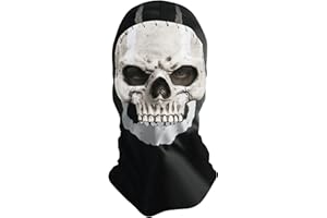 WANDAMAGA Ghost Skull Face Mask All Latex Unisex Windproof Ski Mask Motorcycle Face Masks
