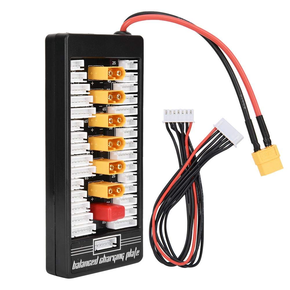 Multi Parallel Charging Board, XT60 Plug 2S-6S Lipo Battery Parallel Charging Board For RC Battery Charger B6AC A6 720i