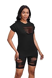 PINSV Women 2 Piece Outfits Summer Sweatsuits Track